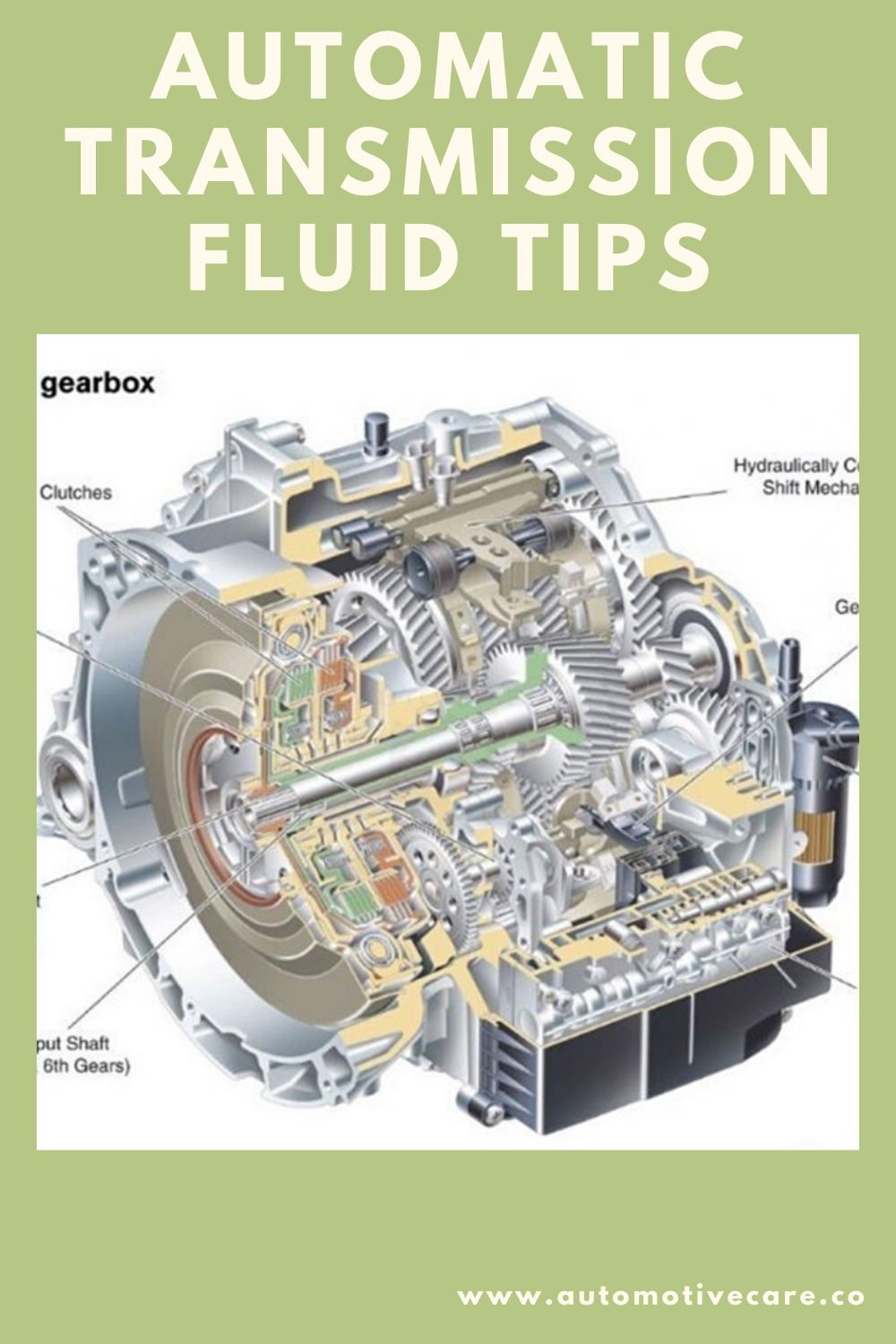 An infographic detailing important tips for driving an automatic transmission vehicle.